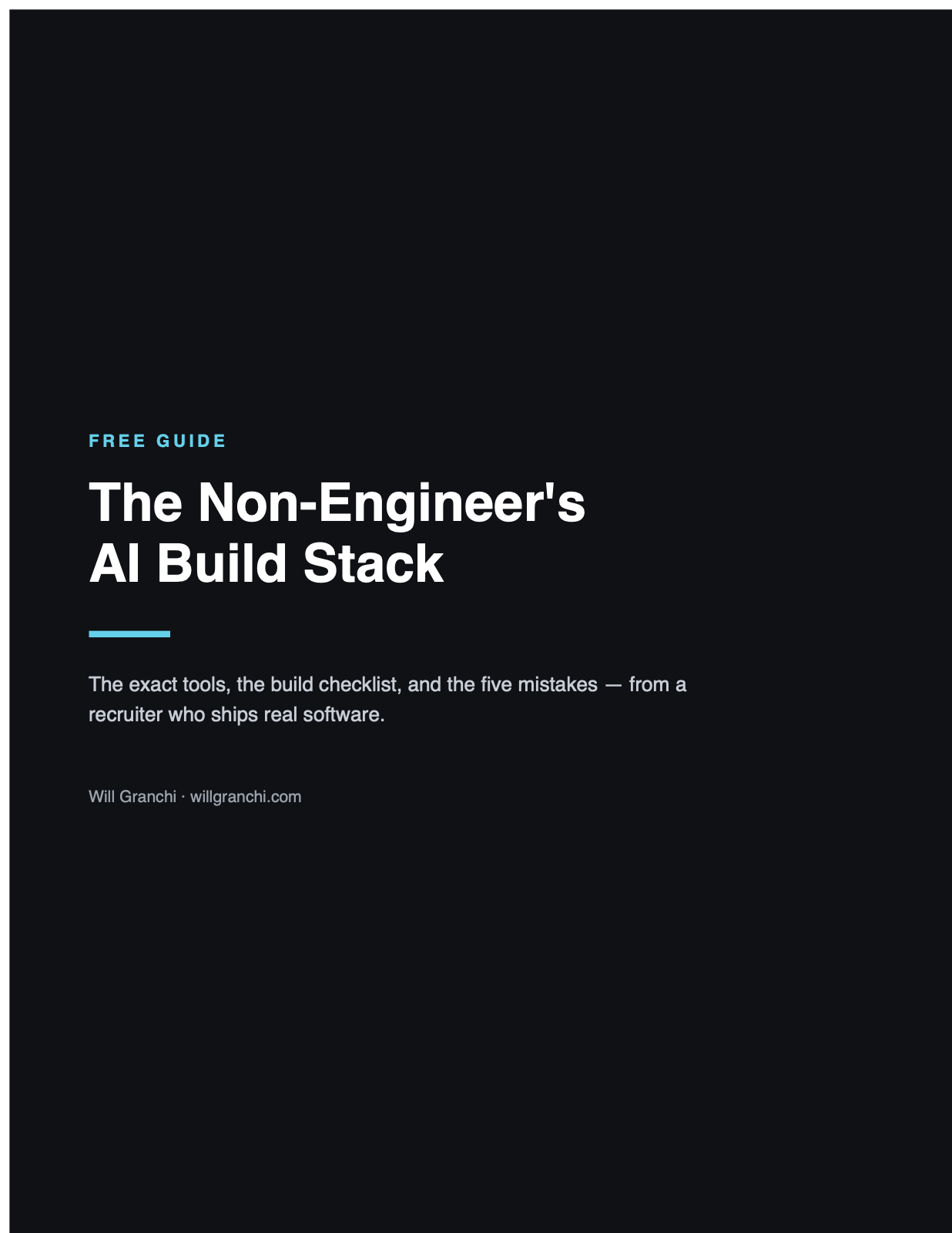 Cover of The Non-Engineer's AI Build Stack